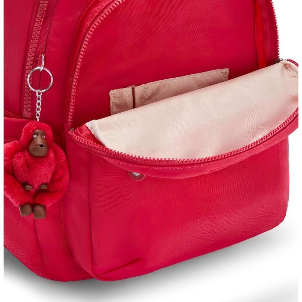 Kipling Seoul Large 15" Laptop Backpack Red Rouge - Picture 12 of 16
